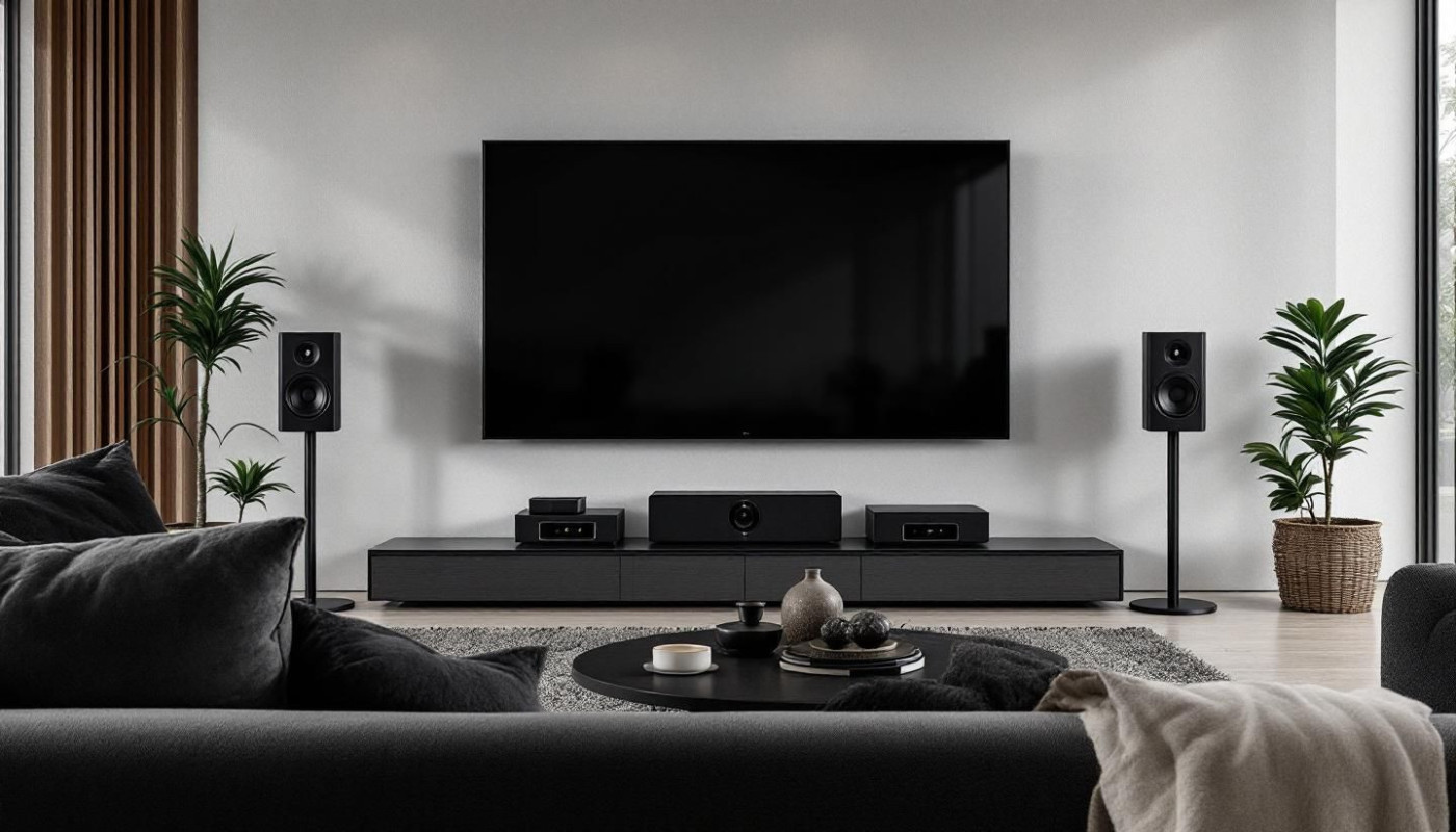 Comment optimiser l'espace pour un système audio de cinéma maison ?